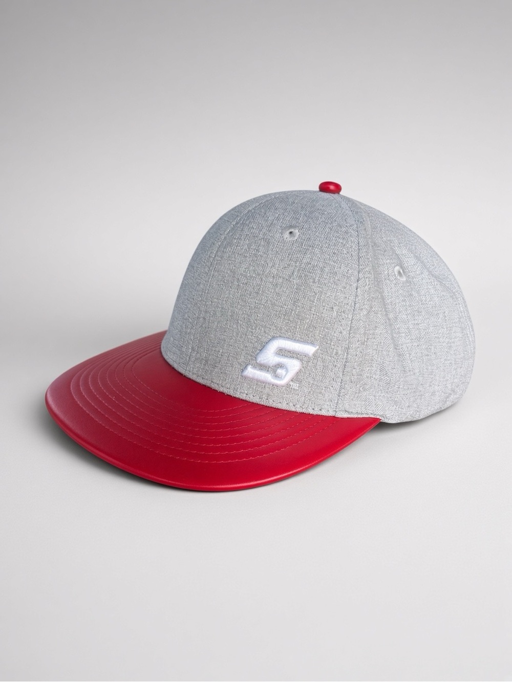 SNAP-ON Racing Snapback Hat Gray Red Licensed Flat Brim Cap